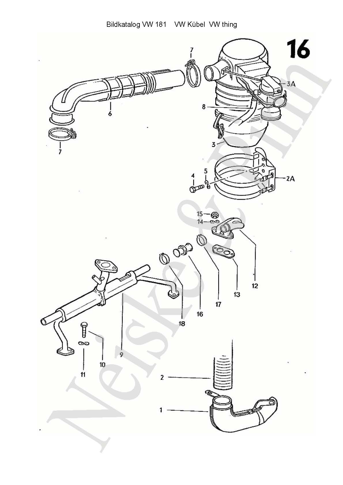 VW 181 Preisliste Price list VW thing