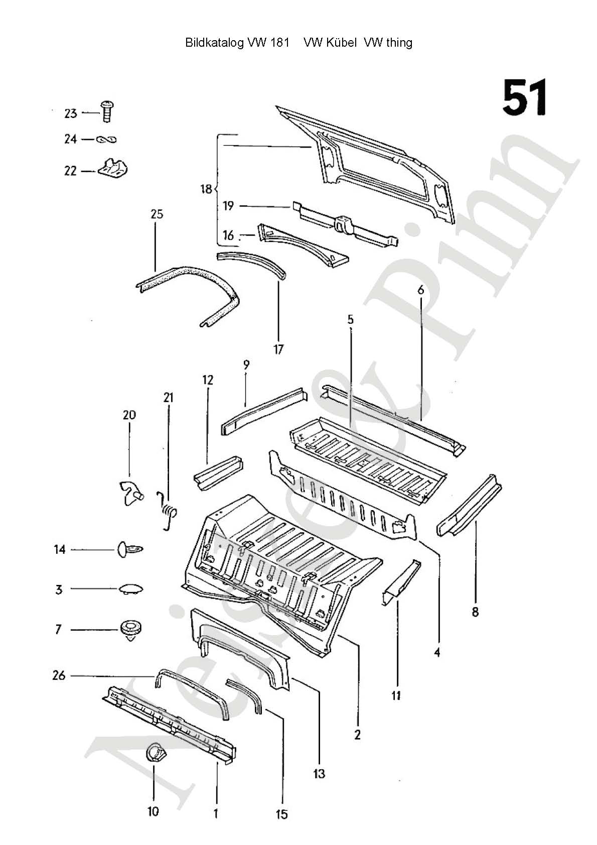 VW 181 Preisliste - Price list VW thing