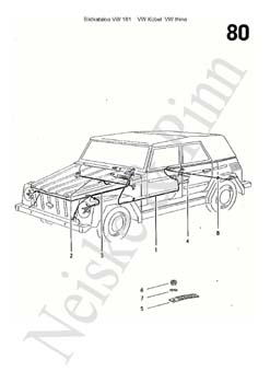 ==> groß / big VW 181 Volkswagen Jeep VW Thing 181 Kübel