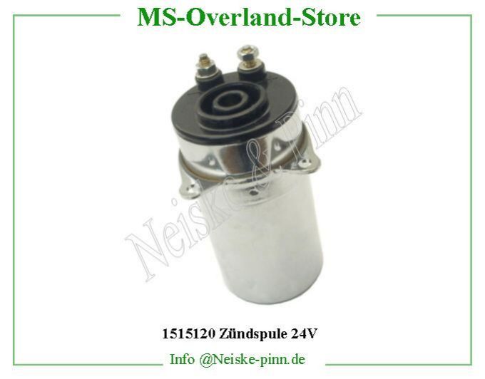  Zündspule 24V  Willys-M38 Bobine allumage 24v m38 & m38a1   Willys Overland Coil 24 volts standart m38&m38a1 Neiske & Pinn  WO118712 WO-118712 Willys Overland  Willys-M38  WO-118712 Willys-M38  Neiske & Pinn  