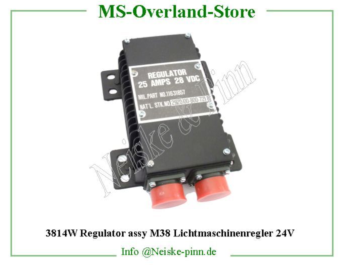  Regulator assy M38 Lichtmaschinenregler 24V  Willys-M38A1 Regulateur dynamo 24v marchal   Willys Overland Regulator generator 24 volts marchal Neiske & Pinn  MAR54276 MA-R54276 Willys Overland  Willys-M38A1  MAR54276 Willys-M38A1  Neiske & Pinn  