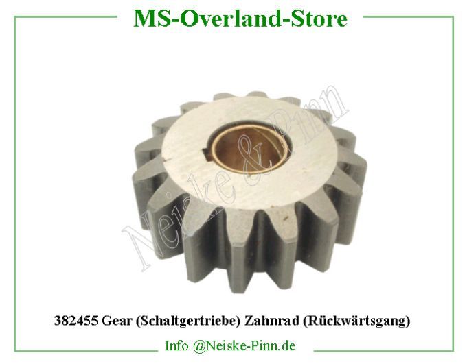  Gear (Schaltgertriebe) Zahnrad (Rückwärtsgang)  Willys-M38 Pignon marche arriere bv m38   Willys Overland Gear reverse idler t90 Neiske & Pinn  WO640417 WO-640417 Willys Overland  Willys-M38  WO-640417 Willys-M38  Neiske & Pinn  