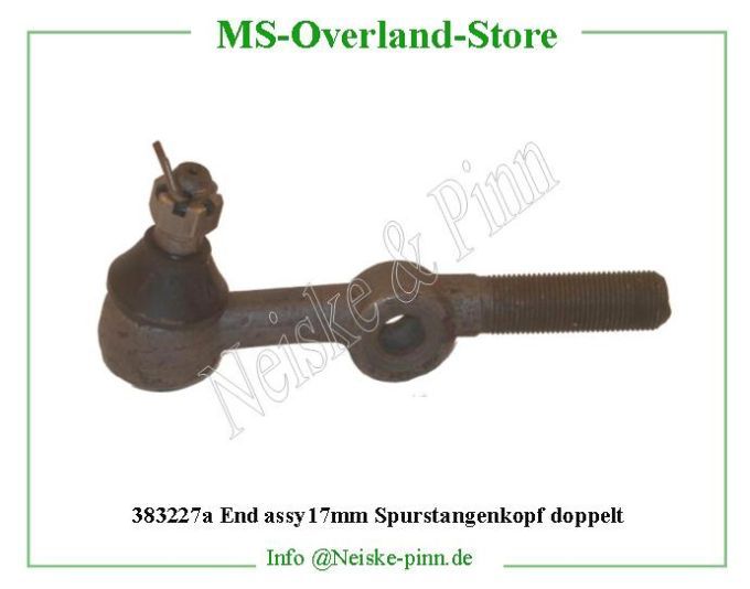  End assy 17mm Spurstangenkopf doppelt  Willys-CJ3B   Willys Overland  Neiske & Pinn   Willys Overland  Willys-CJ3B   Neiske & Pinn  Willys-CJ3B  Willys Overland  Willys-CJ3B   Willys Overland  Willys-CJ3B  Neiske & Pinn  