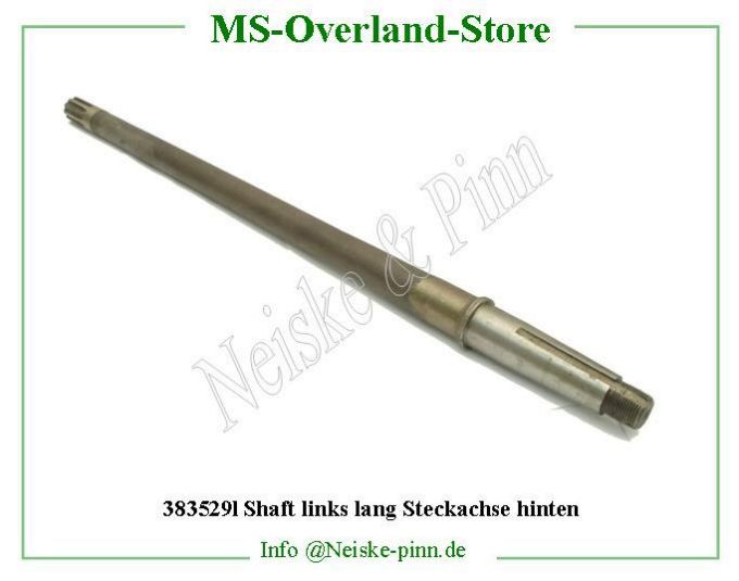  Shaft links lang Steckachse hinten  Willys-M38 ARBRE de ROUE AR.G.NEUF M.38       Willys Overland  Neiske & Pinn  WO640968 WO-640968 Willys Overland  Willys-M38  640968 Willys-M38  Neiske & Pinn  