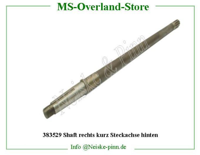  Shaft rechts kurz Steckachse hinten  Willys-M38 ARBRE de ROUE AR.D. NEUF M.38      Willys Overland  Neiske & Pinn  WO640969 WO-640969 Willys Overland  Willys-M38  640969 Willys-M38  Neiske & Pinn  