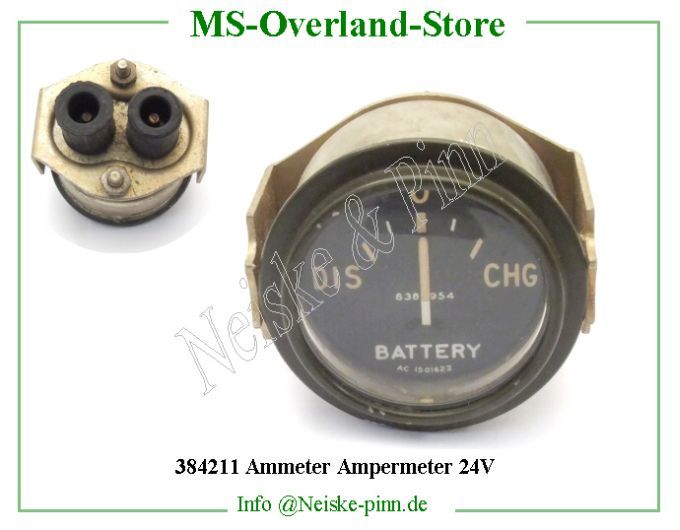  Ammeter Ampermeter 24V  Willys-M38A1   Willys Overland  Neiske & Pinn   Willys Overland  Willys-M38A1   Neiske & Pinn  Willys-M38A1  Willys Overland  Willys-M38A1   Willys Overland  Willys-M38A1  Neiske & Pinn  
