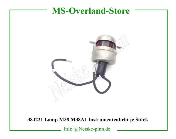  Lamp M38 M38A1 Instrumentenlicht je Stück  Willys-M38A1   Willys Overland  Neiske & Pinn   Willys Overland  Willys-M38A1   Neiske & Pinn  Willys-M38A1  Willys Overland  Willys-M38A1   Willys Overland  Willys-M38A1  Neiske & Pinn  