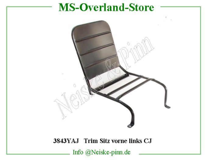  Trim Sitz vorne links CJ 2A  Willys-CJ2A ARMATURE SIEGE CONDUCTEUR CJ2A  Willys Overland  Neiske & Pinn  WO663598 WO-663598 Willys Overland  Willys-CJ2A  663598 Willys-CJ2A  Neiske & Pinn  
