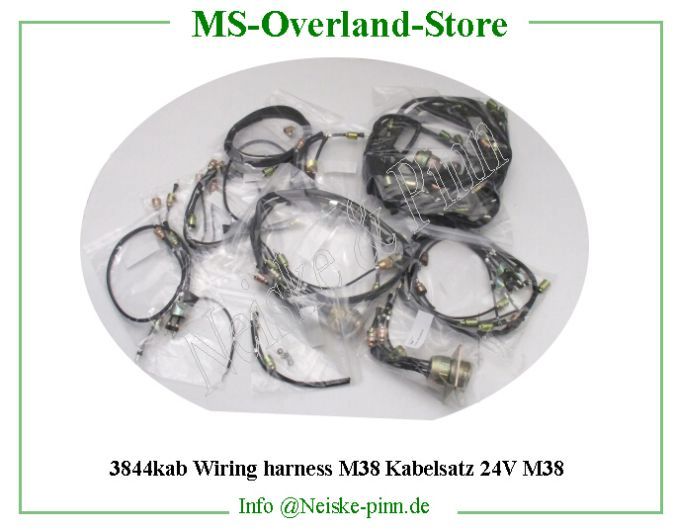  Wiring harness M38 Kabelsatz 24V M38  Willys-M38   Willys Overland  Neiske & Pinn   Willys Overland  Willys-M38   Neiske & Pinn  Willys-M38  Willys Overland  Willys-M38   Willys Overland  Willys-M38  Neiske & Pinn  