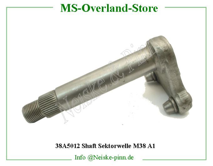  Shaft Sektorwelle M38 A1  Willys-M38A1 SECTEUR DIRECTION M.38A1           Willys Overland  Neiske & Pinn  WO807478 WO-807478 Willys Overland  Willys-M38A1  807478 Willys-M38A1  Neiske & Pinn  