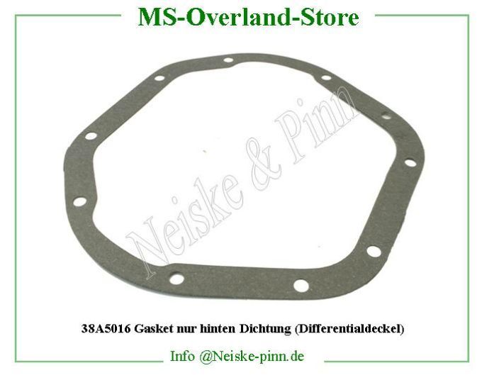  Gasket nur hinten Dichtung (Differentialdeckel)  Willys-M38   Willys Overland  Neiske & Pinn   Willys Overland  Willys-M38   Neiske & Pinn  Willys-M38  Willys Overland  Willys-M38   Willys Overland  Willys-M38  Neiske & Pinn  