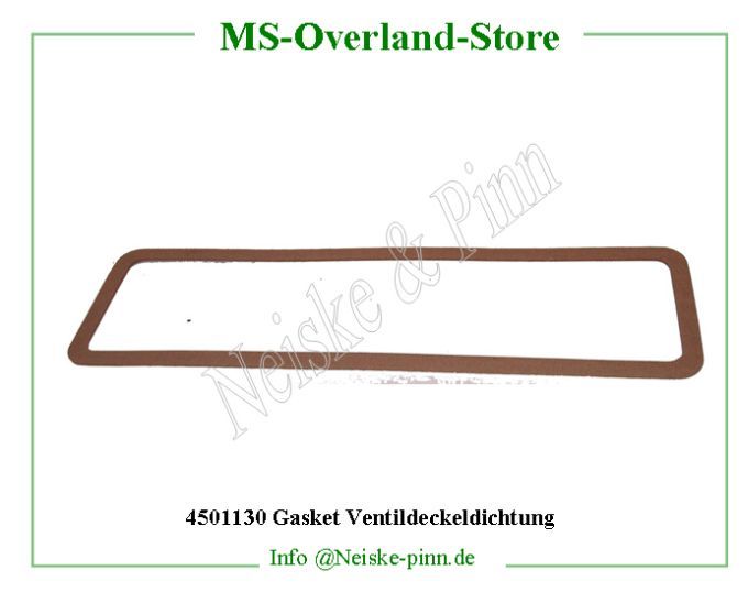  Gasket Ventildeckeldichtung  Willys-M38A1 Joint plaque cache soupape   Willys Overland Gasket valve spring cover Neiske & Pinn  WO630305 WO-630305 Willys Overland  Willys-M38A1  WO-630305 Willys-M38A1  Neiske & Pinn  