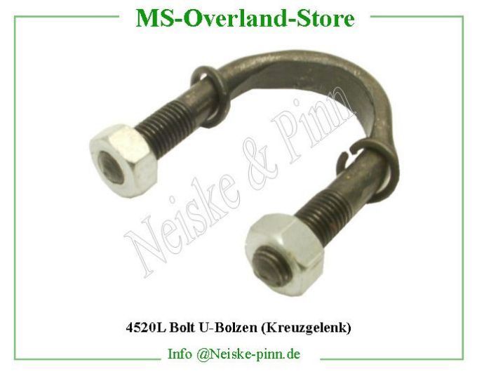  Bolt U-Bolzen (Kreuzgelenk)  Willys-CJ2A Etrier croisillon transmission cpt   Willys Overland U bolt propeller shaft Neiske & Pinn  WOA490C WO-A-490C Willys Overland  Willys-CJ2A  WO-A490C Willys-CJ2A  Neiske & Pinn  