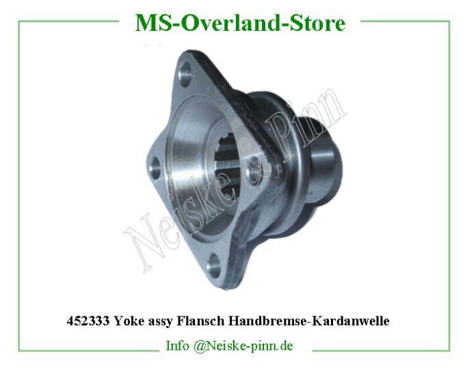  Yoke assy Flansch Handbremse-Kardanwelle  Willys-M38 Chape bt carre sortie arriere jeep   Willys Overland Flange rear companion Neiske & Pinn  WOA1105 WO-A-1105 Willys Overland  Willys-M38  WO-A1105 Willys-M38  Neiske & Pinn  