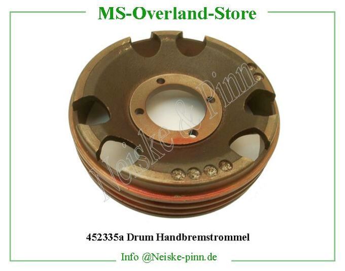 Drum Handbremstrommel  Willys-M38 Tambour frein a main type ford   Willys Overland Drum hand brake ford type Neiske & Pinn  WOA9332 WO-A-9332 Willys Overland  Willys-M38  WO-A9332 Willys-M38  Neiske & Pinn  