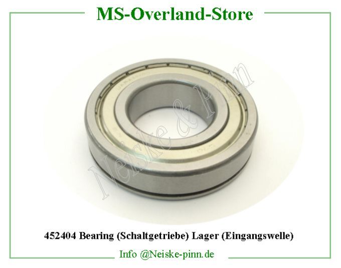  Bearing (Schaltgetriebe) Lager (Eingangswelle)  Willys-MB Roulement pignon a queue bv 6207-zn   Willys Overland Bearing roller main drive gear 6207zn t84 Neiske & Pinn  WO636885 WO-636885 Willys Overland  Willys-MB  WO-636885 Willys-MB  Neiske & Pinn  
