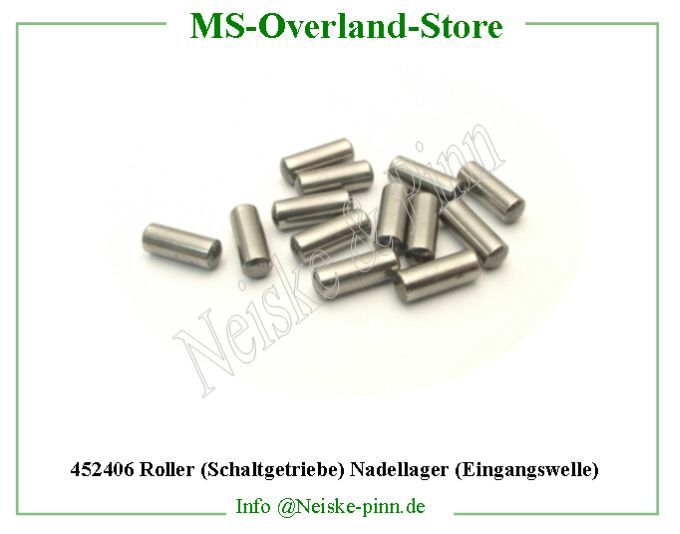  Roller (Schaltgetriebe) Nadellager (Eingangswelle)  Willys-MB Galets pignon a queue (jeu de 13) mb   Willys Overland Bearing main shaft pilot roller t84 Neiske & Pinn  WO639422 WO-639422 Willys Overland  Willys-MB  WO-639422 Willys-MB  Neiske & Pinn  