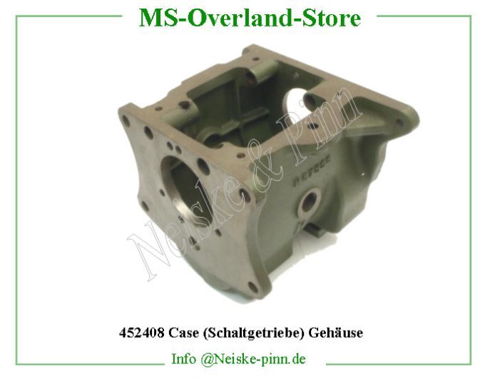 Gehäuse T84 Schaltgetriebe Gehäuse  Willys-MB Carter boite de vitesse mb   Willys Overland Housing transmission t84 Neiske & Pinn  WOA1148 WO-A1148 Willys Overland  Willys-MB  WO-A-1148 Willys-MB  Neiske & Pinn  