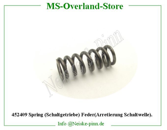  Spring (Schaltgetriebe) Feder(Arretierung Schaltwelle)  Willys-MB Ressort bille verrou bv jeep mb   Willys Overland Spring poppet trans t84 Neiske & Pinn  WO635837 WO-635837 Willys Overland  Willys-MB  WO-635837 Willys-MB  Neiske & Pinn  