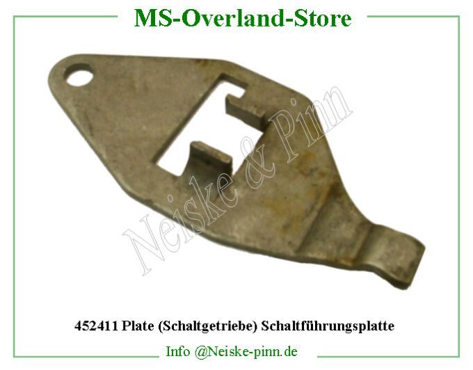  Plate (Schaltgetriebe) Schaltführungsplatte  Willys-MB Grille selective de levier bv mb   Willys Overland Plate shift t84 Neiske & Pinn  WOA7260 WO-A-7260 Willys Overland  Willys-MB  WO-A7260 Willys-MB  Neiske & Pinn  