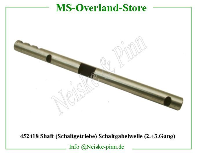  Shaft (Schaltgetriebe) Schaltgabelwelle (2. und 3.Gang)  Willys-MB Axe fourchette 2eme/3eme jeep   Willys Overland Rail shift transmission 2nd/3nd gear t84 Neiske & Pinn  WOA1155 WO-A-1155 Willys Overland  Willys-MB  WO-A1155 Willys-MB  Neiske & Pinn  