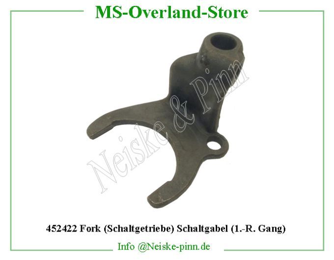  Fork (Schaltgetriebe) Schaltgabel (1.-R. Gang)  Willys-MB Fourchette commande 1e/m arr bv mb   Willys Overland Fork shift low and reverse t84 Neiske & Pinn  WO636197 WO-636197 Willys Overland  Willys-MB  WO-636197 Willys-MB  Neiske & Pinn  