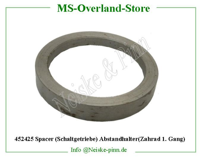  Spacer (Schaltgetriebe) Abstandhalter(Zahrad 1. Gang)  Willys-MB Entretoise epaulee port spi ar bv   Willys Overland Spacer main shaft bearing t84 Neiske & Pinn  WOA15427 WO-A-15427 Willys Overland  Willys-MB  WO-A15427 Willys-MB  Neiske & Pinn  