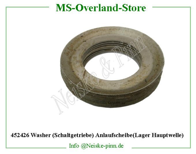  Washer (Schaltgetriebe) Anlaufscheibe(Lager Hauptwelle  Willys-MB Deflecteur huile roulement ar bv   Willys Overland Washer oil retaining trans t84 Neiske & Pinn  WOA410 WO-A-410 Willys Overland  Willys-MB  WO-A410 Willys-MB  Neiske & Pinn  