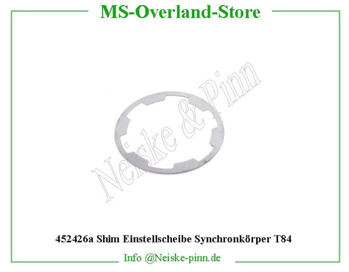  Shim Einstellscheibe Synchronkörper T84  Willys-MB Cale reglage pignon syncro bv   Willys Overland Shim adjusting synchroniser t-84 Neiske & Pinn  WO954156 WO-954156 Willys Overland  Willys-MB  WOA954156 Willys-MB  Neiske & Pinn  