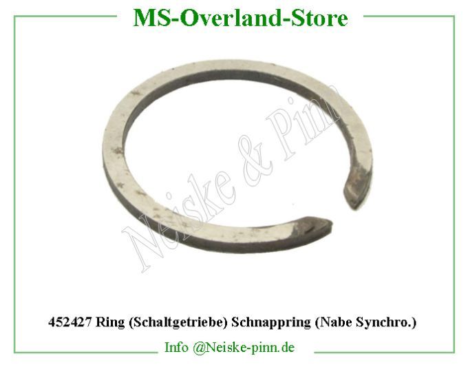  Ring (Schaltgetriebe) Schnappring (Nabe Synchro.)  Willys-MB Jonc syncro/ arbre secondaire bv t84   Willys Overland Snap ring synchronizer t84 Neiske & Pinn  WO637835 WO-637835 Willys Overland  Willys-MB  WO-637835 Willys-MB  Neiske & Pinn  