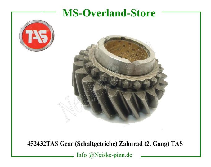  Gear (Schaltgetriebe) Zahnrad (2. Gang) TAS  Willys-MB Pignon fou 2eme boite de vitesse net   Willys Overland Gear main shaft second speed t84 Neiske & Pinn  WO638798 WO-638798 Willys Overland  Willys-MB  WO-638798 Willys-MB  Neiske & Pinn  