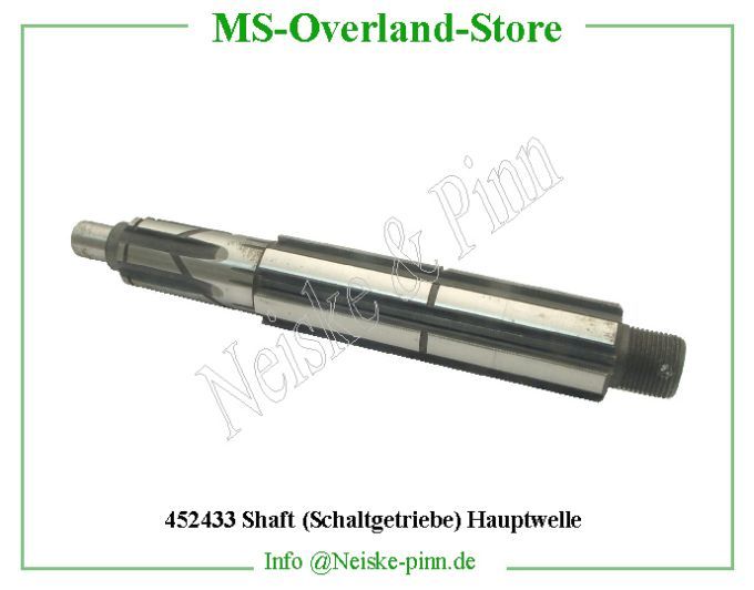  Shaft (Schaltgetriebe) Hauptwelle  Willys-MB Arbre a cannelures bv jeep mb   Willys Overland Shaft main transmission t84 Neiske & Pinn  WOA519 WO-A-519 Willys Overland  Willys-MB  WO-A519 Willys-MB  Neiske & Pinn  