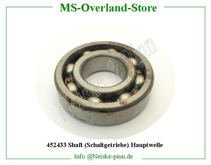  Bearing (Schaltgetriebe) Lager (Hauptwelle)  Willys-MB Roulement bv t84 arr bille 6307 z   Willys Overland Bearing roller main shaft on rear 6307z t84 Neiske & Pinn  WOA916 WO-A-916 Willys Overland  Willys-MB  WO-A916 Willys-MB  Neiske & Pinn  