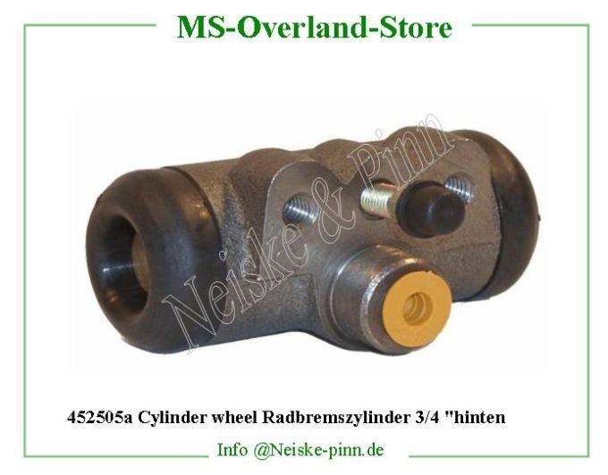  Cylinder wheel 3/4"Radbremszylinder hinten   Willys-M38 Cylindre roue arr jeep   Willys Overland Cylinder rear wheel Neiske & Pinn  WOA6110 WO-A-6110 Willys Overland  Willys-M38  WO-A6110 Willys-M38  Neiske & Pinn  