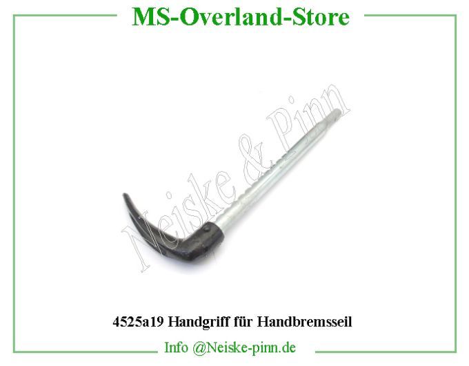  Handgriff für Handbremsseil  Willys-MB Poignee frein a main avec cremaillere mb   Willys Overland Handle hand brake Neiske & Pinn  WOA15150 WO-A-15150 Willys Overland  Willys-MB  WO-A15150 Willys-MB  Neiske & Pinn  