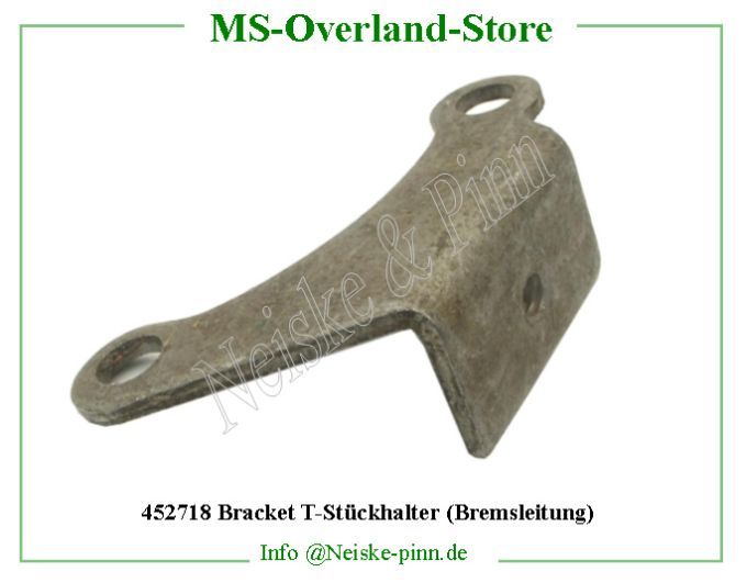  Bracket T-Stückhalter (Bremsleitung)  Willys-MB Support raccord t sur pont arr   Willys Overland Bracket rear axle brake tube tee Neiske & Pinn  WOA5227 WO-A5227 Willys Overland  Willys-MB  WO-A5227 Willys-MB  Neiske & Pinn  