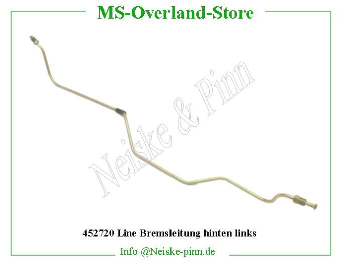  Line Bremsleitung hinten links  Willys-MB tube rigide frein pont arriere gauche  Willys Overland  Neiske & Pinn  WOA5225 WO-A-5225 Willys Overland  Willys-MB  WO-A5225 Willys-MB  Neiske & Pinn  