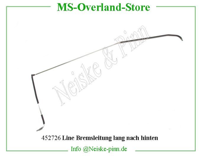  Line Bremsleitung lang nach hinten  Willys-MB Tube rigide frein maitre cylindre arriere   Willys Overland Tube brake master cylinder to rear Neiske & Pinn  WOA5224 WO-A-5224 Willys Overland  Willys-MB  WO-A5224 Willys-MB  Neiske & Pinn  