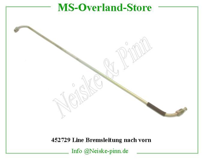  Line Bremsleitung nach vorn  Willys-MB Tube rigide frein maitre cylindre avant   Willys Overland Tube brake master cylinder to front Neiske & Pinn  WOA1377 WO-A-1377 Willys Overland  Willys-MB  WO-A1377 Willys-MB  Neiske & Pinn  