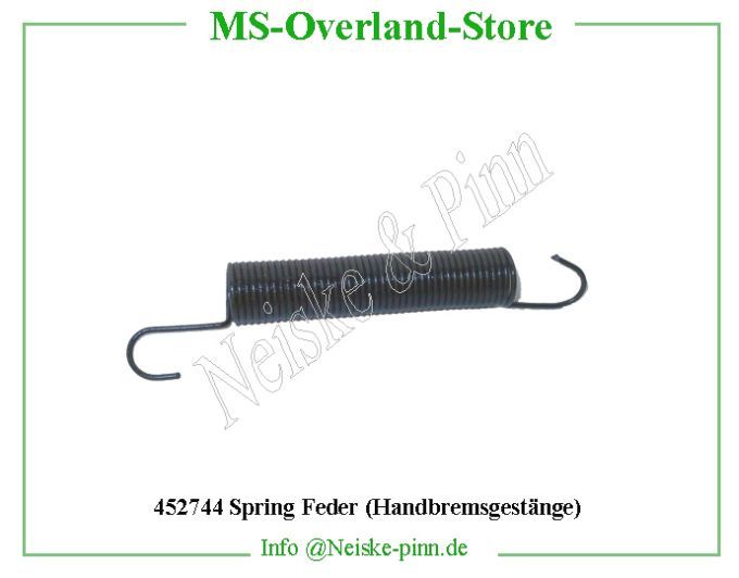  Spring Feder (Handbremsgestänge)  Willys-M38 Ressort rappel cable de frein a main   Willys Overland Spring hand brake cable Neiske & Pinn  WOA5335 WO-A-5335 Willys Overland  Willys-M38  WO-A5335 Willys-M38  Neiske & Pinn  