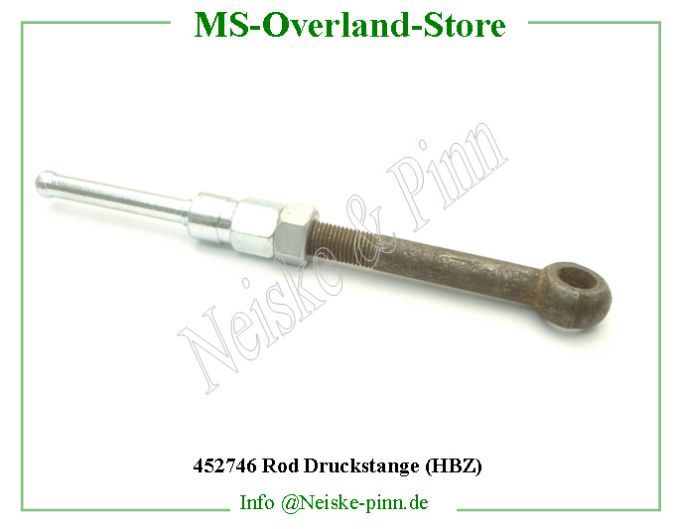  Rod Druckstange (HBZ)  Willys-MB Tige commande maitre cylindre   Willys Overland Bolt eye master cylinder Neiske & Pinn  WOA183 WO-A-183 Willys Overland  Willys-MB  WO-A183 Willys-MB  Neiske & Pinn  