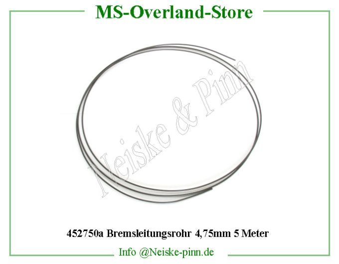  Bremsleitungsrohr 4,75mm 5 Meter  Willys-MB   Willys Overland  Neiske & Pinn   Willys Overland  Willys-MB   Neiske & Pinn  Willys-MB  Willys Overland  Willys-MB   Willys Overland  Willys-MB  Neiske & Pinn  
