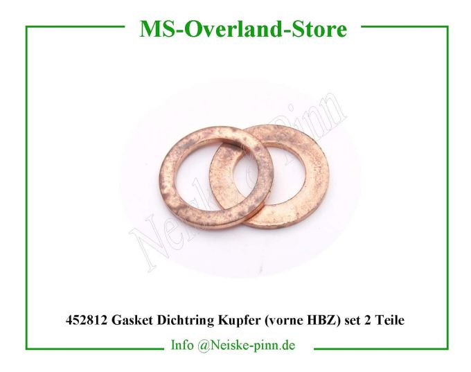  Gasket Dichtring Kupfer (vorne HBZ) set 2 Teile  Willys-MB Joint cuivre pm maitre cylindre   Willys Overland Gasket master cylinder outlet fitting Neiske & Pinn  WO637606 WO-637606 Willys Overland  Willys-MB  WO-637606 Willys-MB  Neiske & Pinn  
