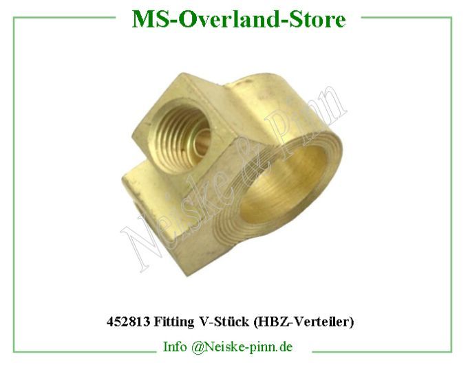 Fitting V-Stück (HBZ-Verteiler)  Willys-MB Raccord 2 voies sortie maitre cylindre   Willys Overland Fitting outlet master cylinder Neiske & Pinn  WOA557 WO-A-557 Willys Overland  Willys-MB  WO-A557 Willys-MB  Neiske & Pinn  