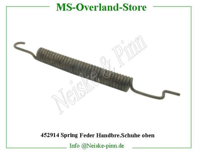  Spring Feder Handbre.Schuhe oben  Willys-M38 Ressort rappel mach reg fam ford   Willys Overland Spring hand brake shoe ford Neiske & Pinn  WOA10338 WO-A-10338 Willys Overland  Willys-M38  WO-A10338 Willys-M38  Neiske & Pinn  