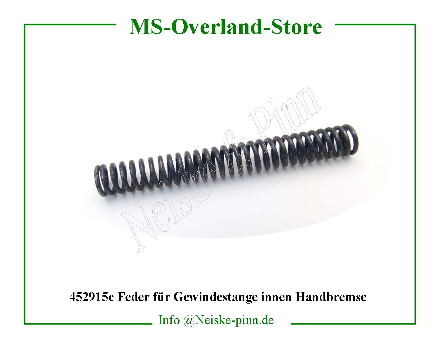  Feder für Gewindestange innen Handbremse  Willys-M38   Willys Overland  Neiske & Pinn   Willys Overland  Willys-M38   Neiske & Pinn  Willys-M38  Willys Overland  Willys-M38   Willys Overland  Willys-M38  Neiske & Pinn  