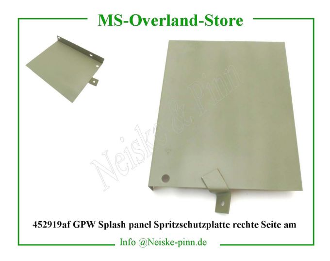 ==> click: max/min GPW Splash panel Spritzschutzplatte rechte Seite am Rahmen Willys-MB Willys Overland Neiske & Pinn Willys Overland Willys-MB Neiske & Pinn Willys-MB Willys Overland Willys-MB Willys Overland Willys-MB Neiske & Pinn