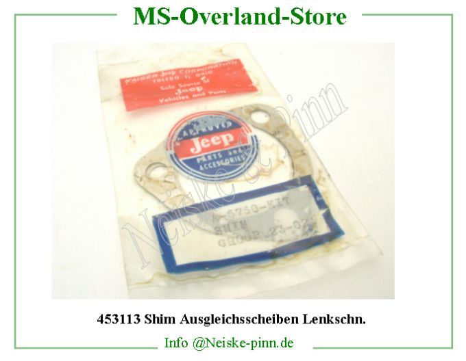  Shim Ausgleichsscheiben Lenkschn.  Willys-CJ3B CALES REGLAGE VIS DIRECTION  Willys Overland Shims adjusting set Neiske & Pinn  WOA6760 WO-A-6760 Willys Overland  Willys-CJ3B  WO-A6760 Willys-CJ3B  Neiske & Pinn  