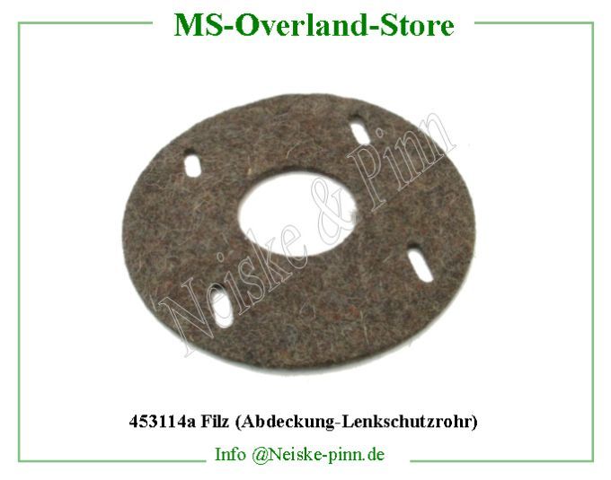  Filz (Abdeckung-Lenkschutzrohr)  Willys-CJ3B Feutre passage direction/plancher   Willys Overland Felt steering tube ring Neiske & Pinn  WOA2931 WO-A-2931 Willys Overland  Willys-CJ3B  WO-A2931 Willys-CJ3B  Neiske & Pinn  