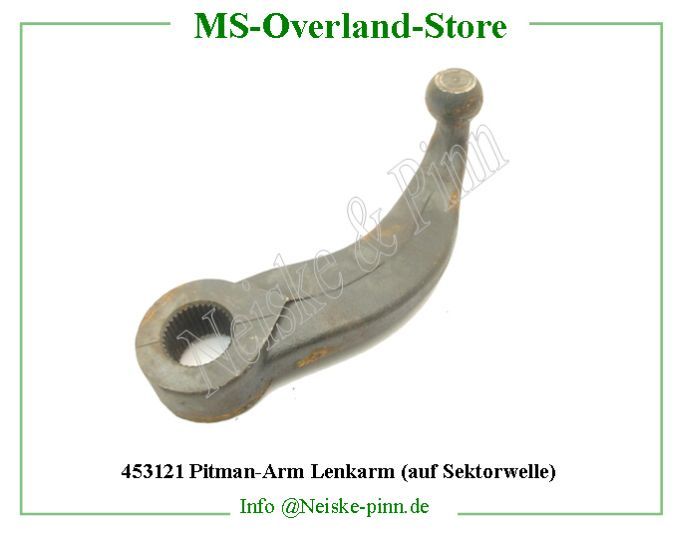  Pitman-Arm Lenkarm (auf Sektorwelle)  Willys-CJ3B Bras pitman boitier de direction   Willys Overland Arm steering gear Neiske & Pinn  WOA1116 WO-A-1116 Willys Overland  Willys-CJ3B  WO-A1116 Willys-CJ3B  Neiske & Pinn  